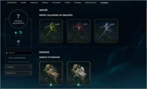 CONTA DESDE A S4 PLATINA IV, TODOS OS CAMPEÕES, 83 SKINS