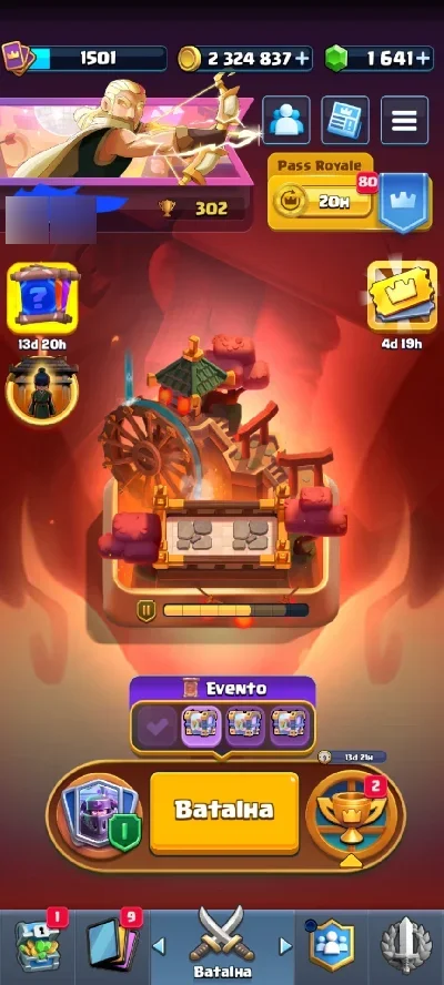 Clash royale conta upada Rei 16