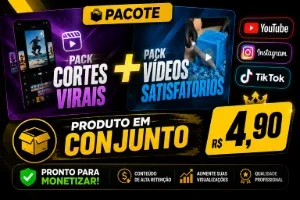 Pacote - Pack Cortes Virais + Pack Videos Satisfátorios