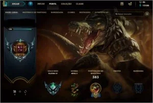 Conta LOL PLATINA