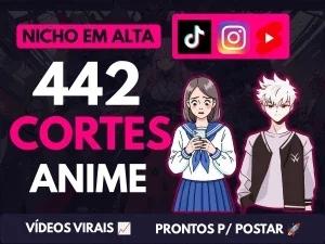 Pack 442 Cortes de Animes - Edits Vídeos Virais Reels Tiktok