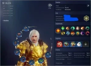 Conta MIR4 - Level 59, 59k de poder com pet vermelho