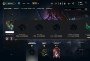 Unranked com 40 Champs e 7 Skins