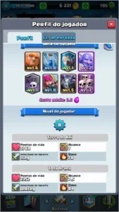 Conta Clash Royale,Nível 8,Arena 8,Mago de Gelo e Cemitério