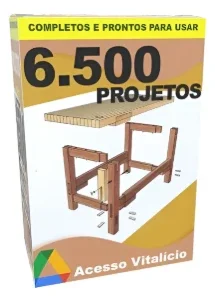 6500 Projetos Marcenaria Completo Madeiras Casas + Brindes