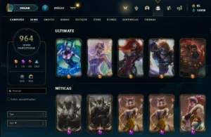 Vendo Conta League Of Legends Com 964 Skins