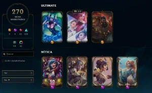 League of Legends conta nvl 700, 270skins, all champs
