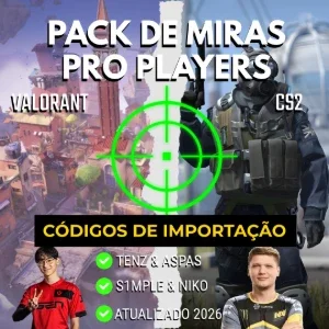 🎯 Pack de Miras Pro 2026: Valorant & CS2 (Códigos Oficiais)