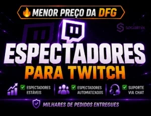 Twitch Espectadores em live – Entrega Imediata