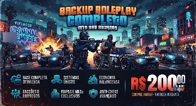 Backup Completo Roleplay para servidor no Multi Theft Auto