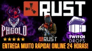 Rust Twitch / KICK Drops - TODOS OS DROPS - 24 Horas On 