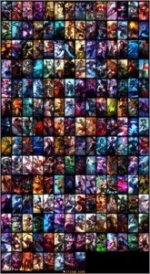 Conta Ouro V, Skin Vitoriosa, Mais de 190 skin