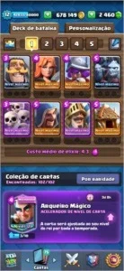 Conta crash royale nv12 com 650000 gold e 2400 gema