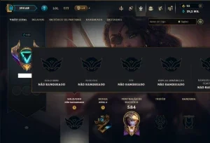 Unranked com TODOS os Champs e 305 Skins ( ADC / JG )