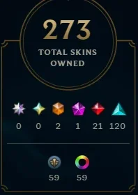 Conta de LoL TODOS CHAMPS // 273 skins