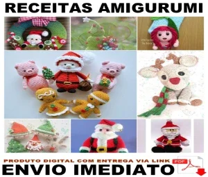 20 Receitas Amigurumi de Enfeites de Natal - Português