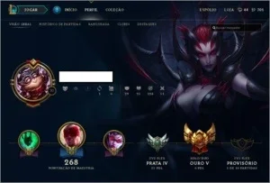 CONTA LEAGUE OF LEGENDS GOLD 5 l +80 CHAMPIONS l