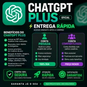 ChatGPT Plus 30 Dias | Conta Privada Exclusiva| Envio Rápido