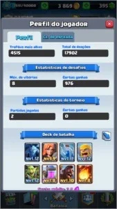 Vendo ACC clash Royale lv 11 deck corredor nível 10