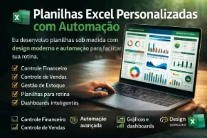 Criação de Planilhas Excel Profissionais com Automação e Des