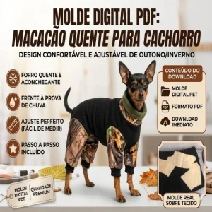 Molde Macacão Quente para Cachorro