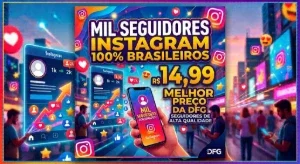 Mil seguidores instagram 100% brasileiros 15 reais