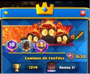 🔥 Conta Clash Royale 10 Anos | 13.1000 Troféus | Arena 31 |