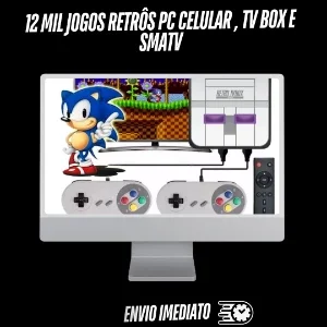 12 Mil Jogos Retrôs Pc Celular , Tv Box E Smatv