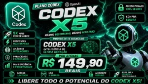 ⚡ CODEX X5: mais produtividade por um preço acessível