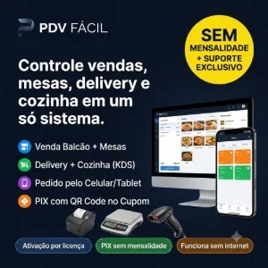 Sistema Gestão Para Pizzarias Lanchonetes Bares Restaurantes