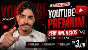 YouTube Premium – Tchau Anúncios • Tela Bloqueada • 30 Dias