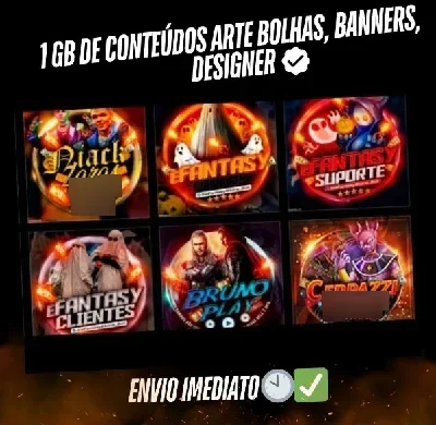 Pack De 1 Gb para Conteúdos Arte Bolhas, Banners, Designer