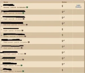 Vende-se Conta Completa do tibia de 2012
