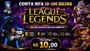 Conta League of Legends NFA | 10 a 100 Skins 🔥