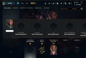 Unranked com 40 Champs e 22 Skins