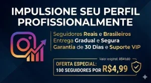 Seguidores Instagram - 100 por apenas R$ 4,99 [MAIS VENDIDO]