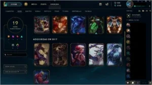 Conta main Twitch com skin medieval e outras