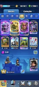 Clash Royale conta top para jogar