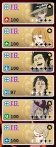 Conta Black Clover M Lvl 37 Com Varios Personagens.