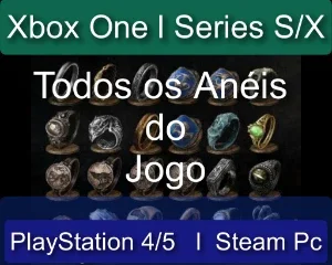 Dark Souls 3 -Todos Anéis do jogo-Ps4/5, Xbox S/X, Steam Pc