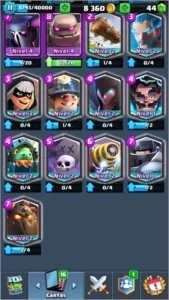 Clash Royale 11 lendárias, todas as outras cartas!