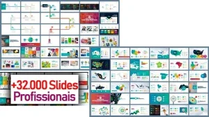 +32.000 Slides Comerciais Editáveis + Mockups - Power Point
