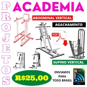 Projetos Equipamentos Para Academia + Frete Grátis Em Pdf