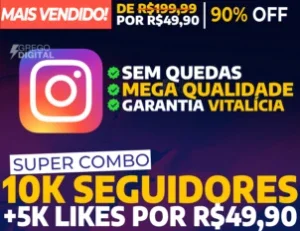 [Promoção] 10K Seguidores + 5K Curtidas Bônus apenas R$49,90