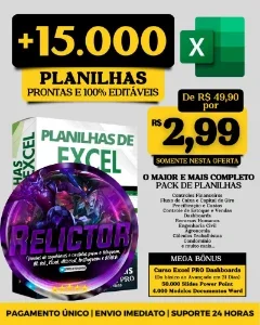 Super Pack +15.000 Planilhas Prontas Editáveis + Bônus