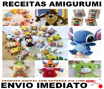 70 Receitas Amigurumi de Bichinhos Diversos