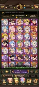 Conta iniciante de 7ds com Meliodas nemesis