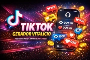 TikTok Gerador de Visualizações e Curtidas – Vitalício