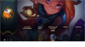 conta league of legends level 34