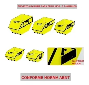 Projeto Caçamba de Entulho Estacionaria -5 tamanhos (01)